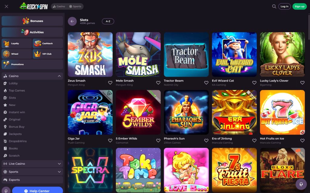 Rockyspin casino slots