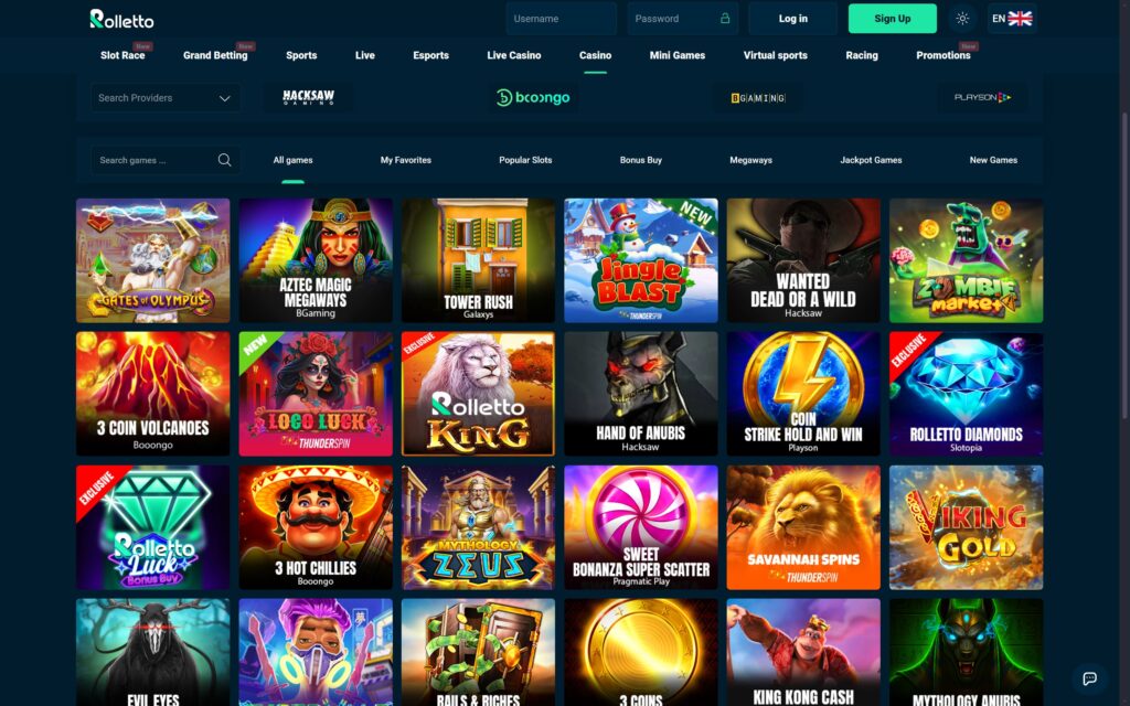 Rolletto casino slots