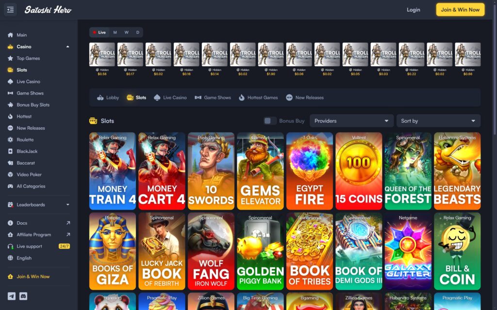 Satoshi Hero casino slots