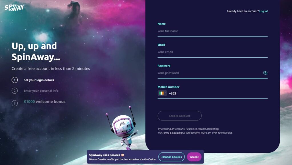 Spinaway casino registration