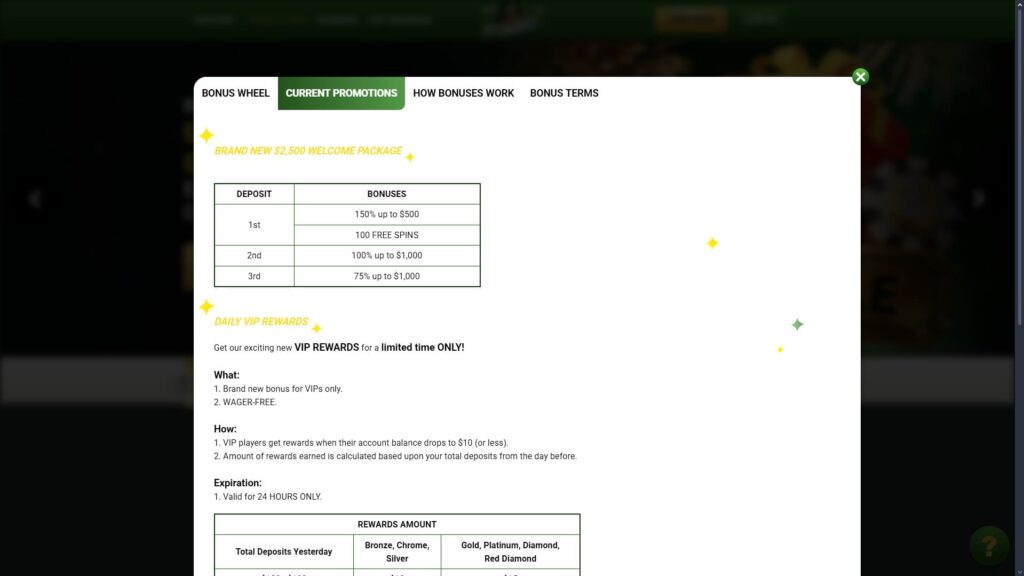 Machance casino bonuses