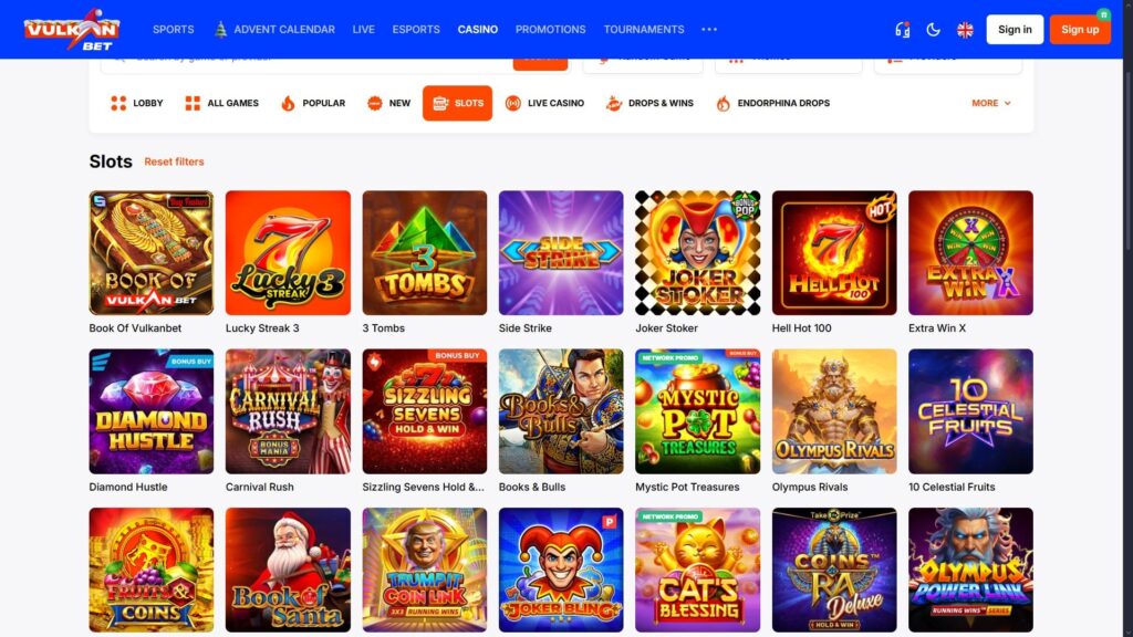 Vulkan Bet casino slots