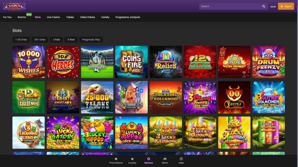 Zodiac casino slots