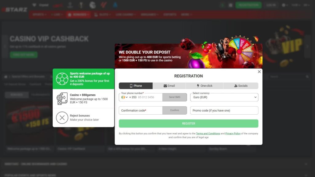 888starz casino registration