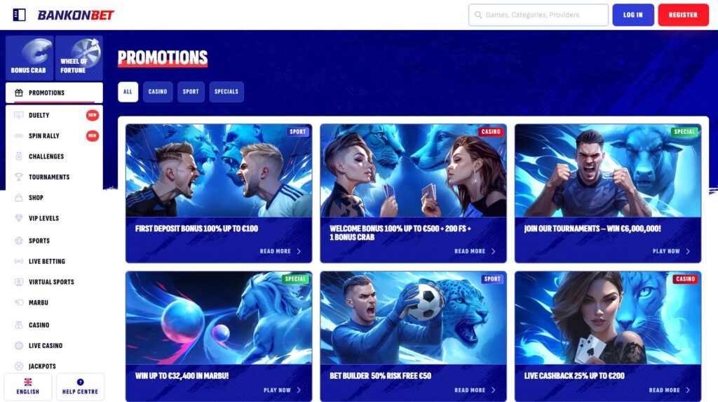 Bankonbet casino bonuses