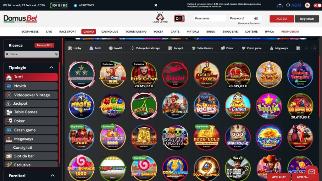 Domusbet casino slots