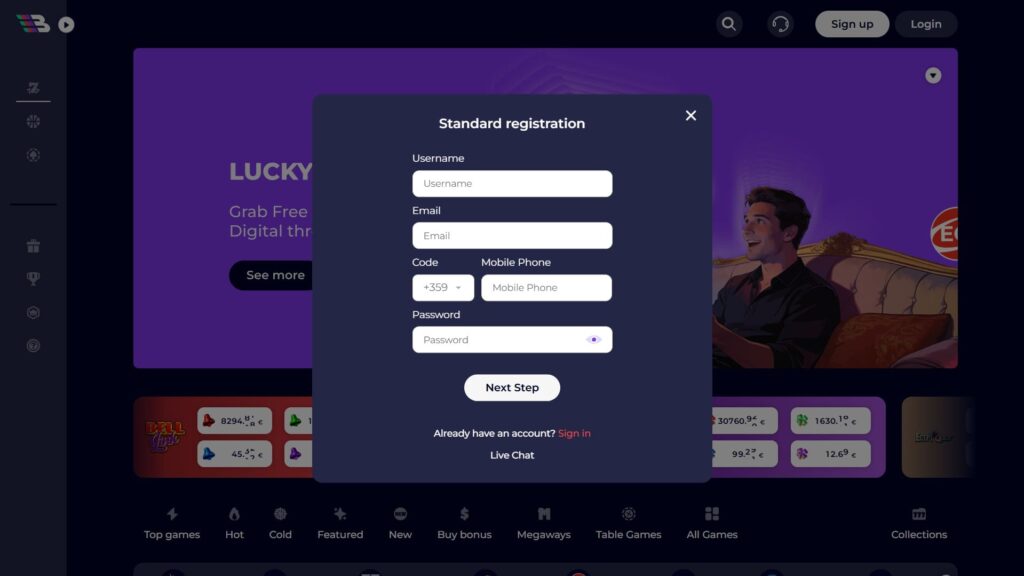 Everbet casino registration