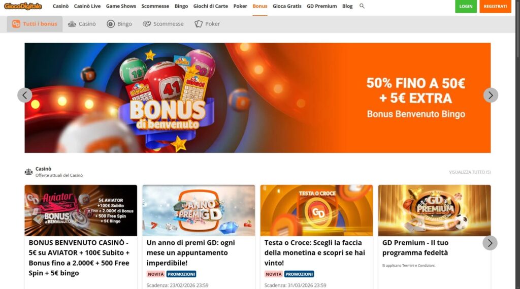 Gioco Digitale casino bonuses
