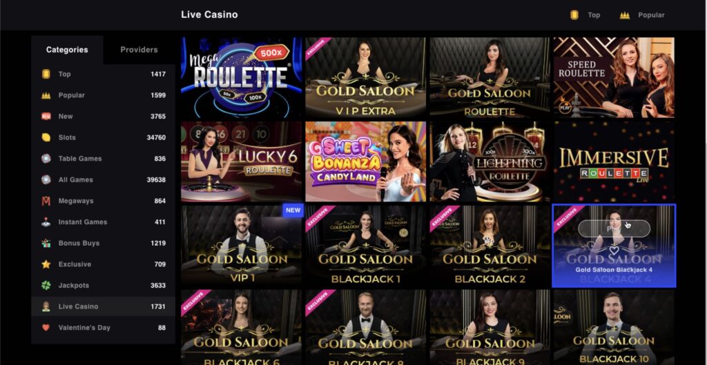 Live dealer casino