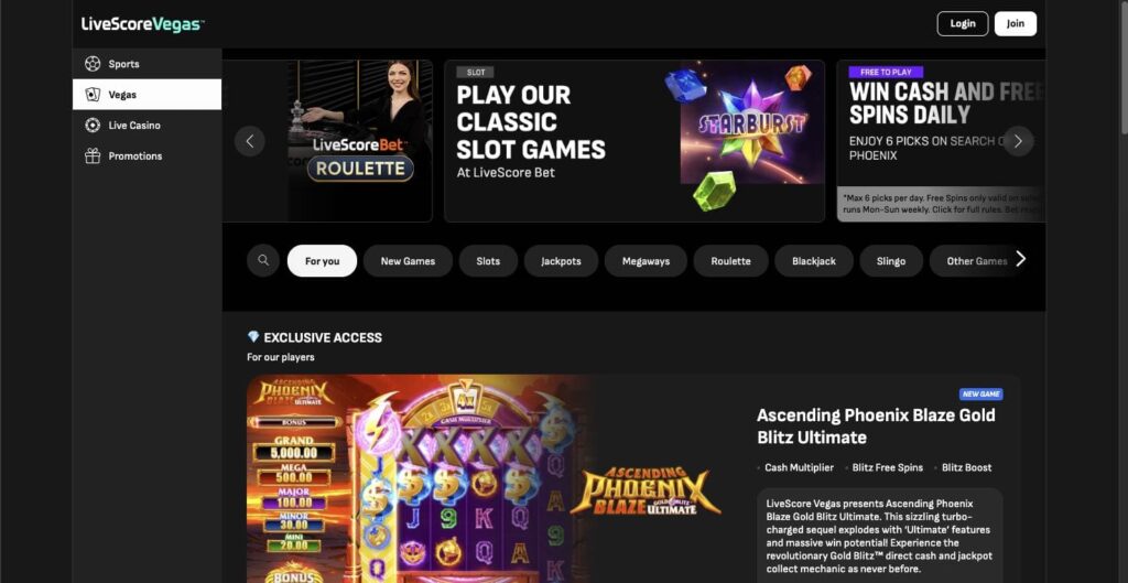 Livescore Bet casino review