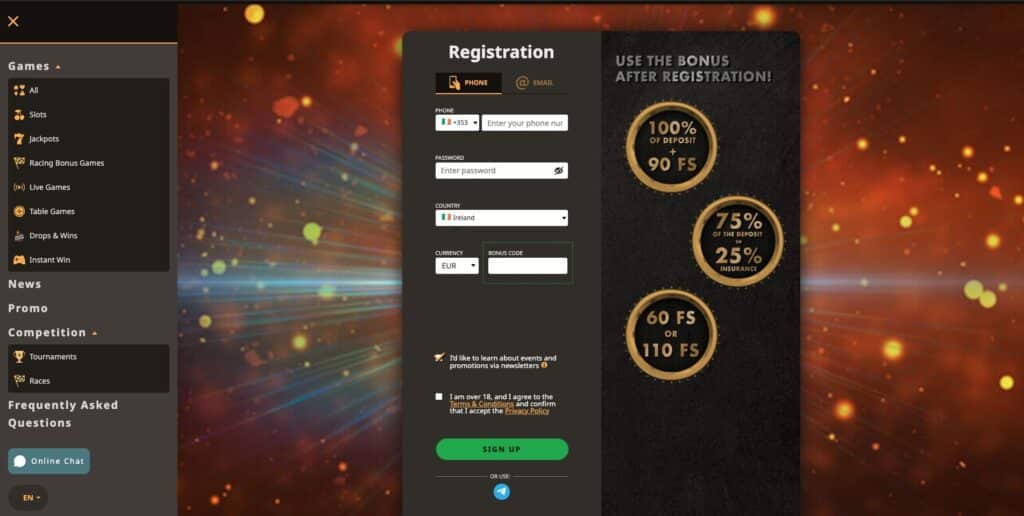 PlayFortuna Casino Registration