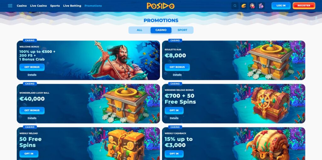 Posido Casino Bonuses