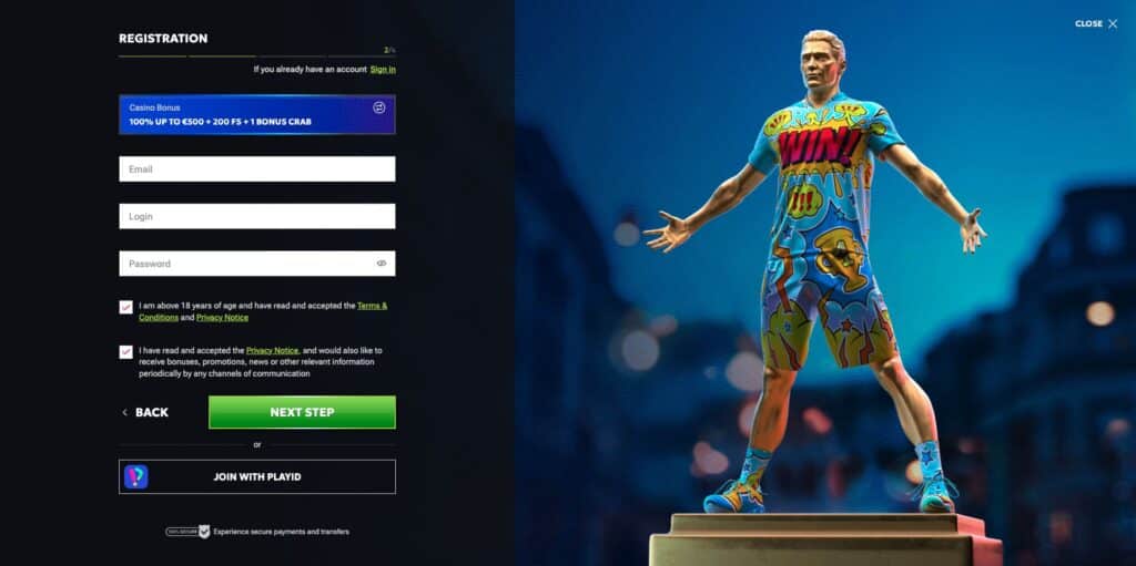 RTbet Casino Registration