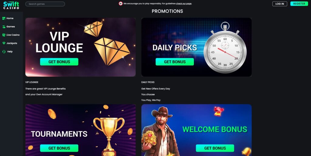 Swift Casino Bonuses
