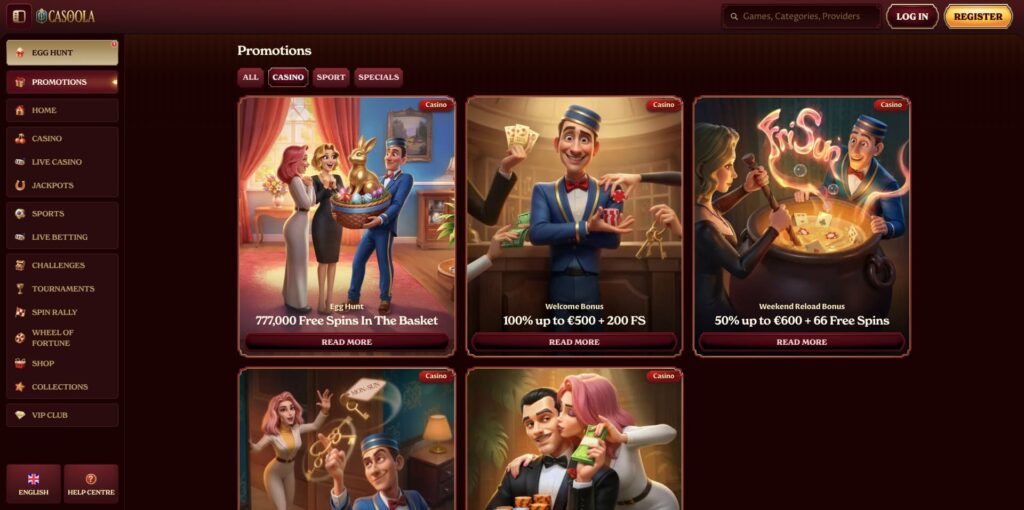 Casoola Casino Bonuses