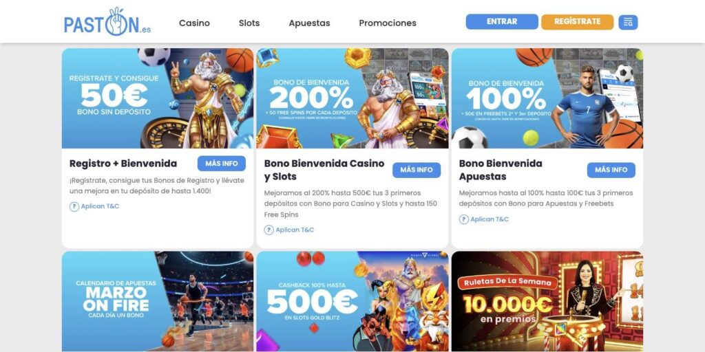 Paston casino bonuses