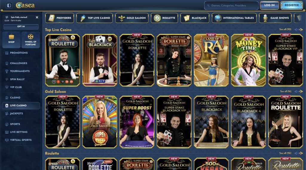Live dealer casino