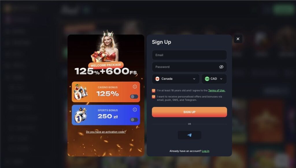 Beef casino registration