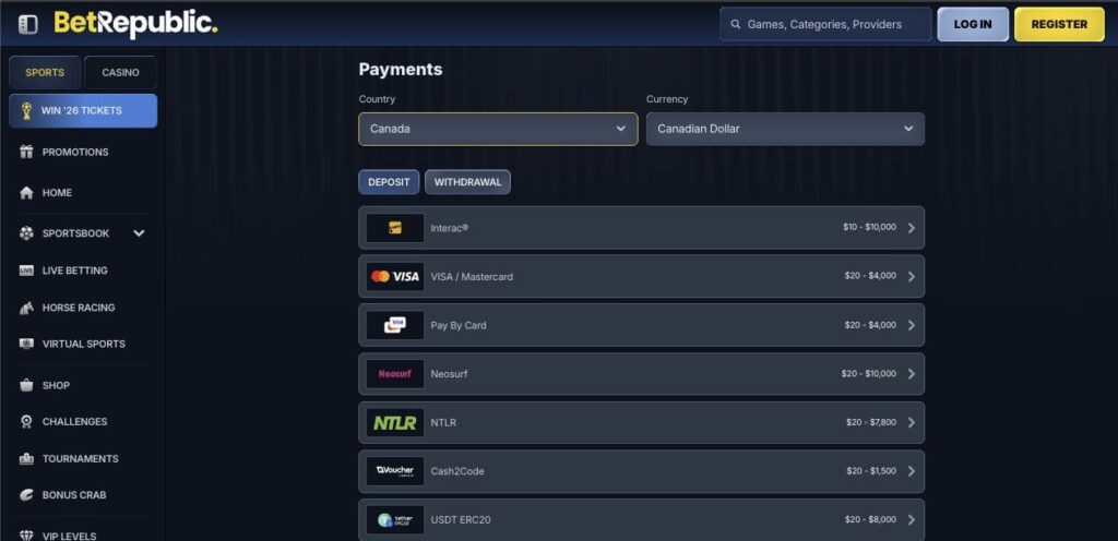 Deposit methods
