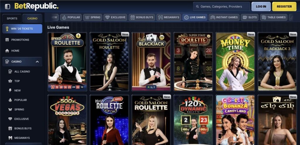 BetRepublic casino slots
