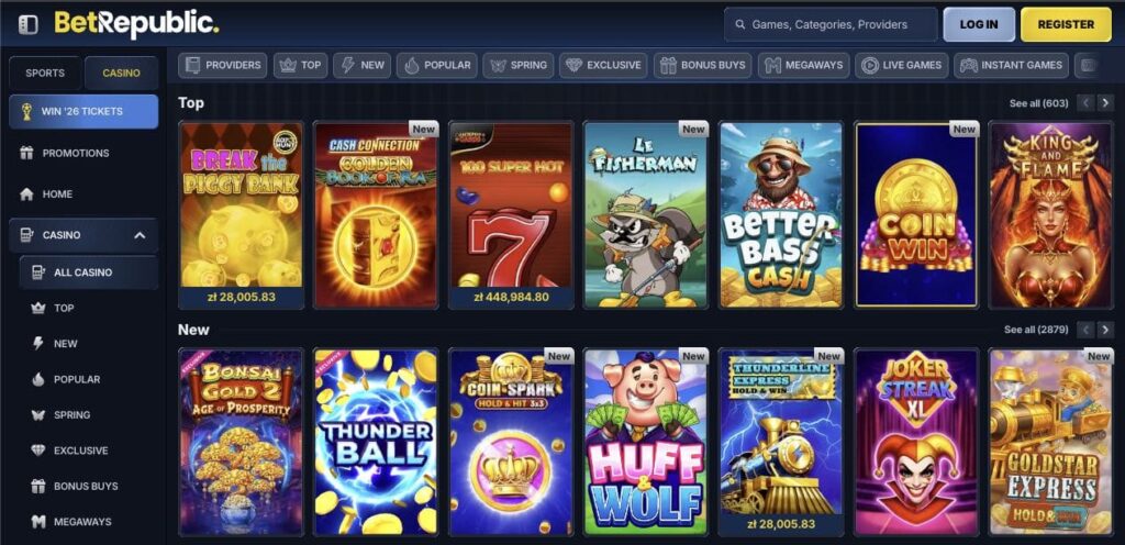BetRepublic casino slots